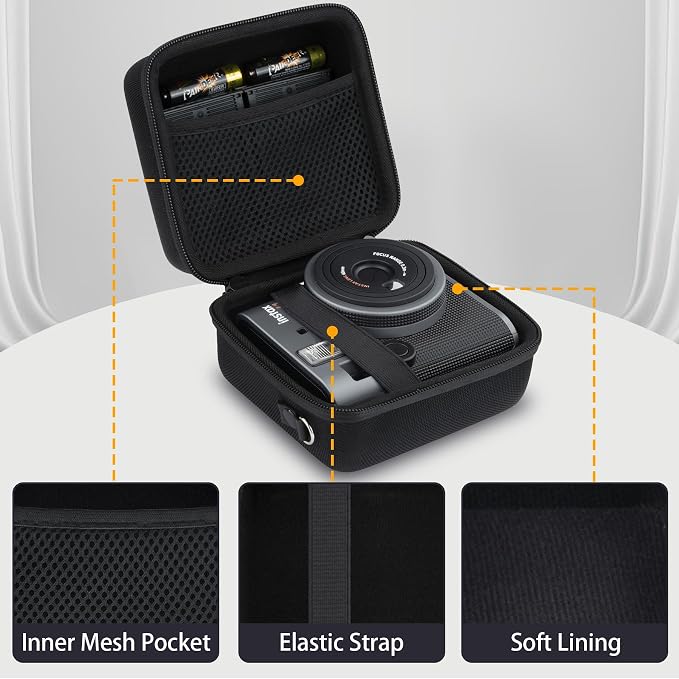 khanka Hard Travel Case for Fujifilm Instax mini 41/mini 40 Instant Camera | Easy Carry Handle, Travel-Ready Portable Storage,Secure Custom Fit for Fujifilm Instant Camera Mini 41, Protective Case Only - Image 4