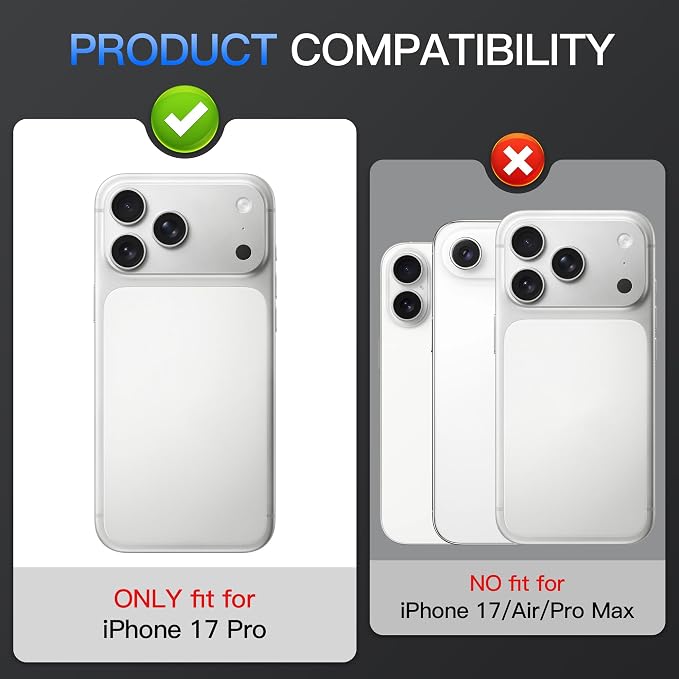Suoman for iPhone 17 Pro Camera Lens Protector,Magnetic ND Filter Lens Film | Tempered Glass Lens Film,Strong Adsorption, HD Clear, All-in-one Metal Camera Cover,Sliver - Image 2