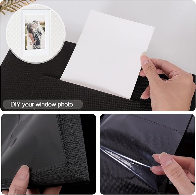 RECUTMS Photo Album 4x6 Pictures, 800 Pockets Large Capacity Picture Album | Acid-Free Black Pages, Leather Cover, Dual Horizontal/Vertical Pockets, Custom Photo Cover, Perfect for Wedding, Family&Trave - Image 5