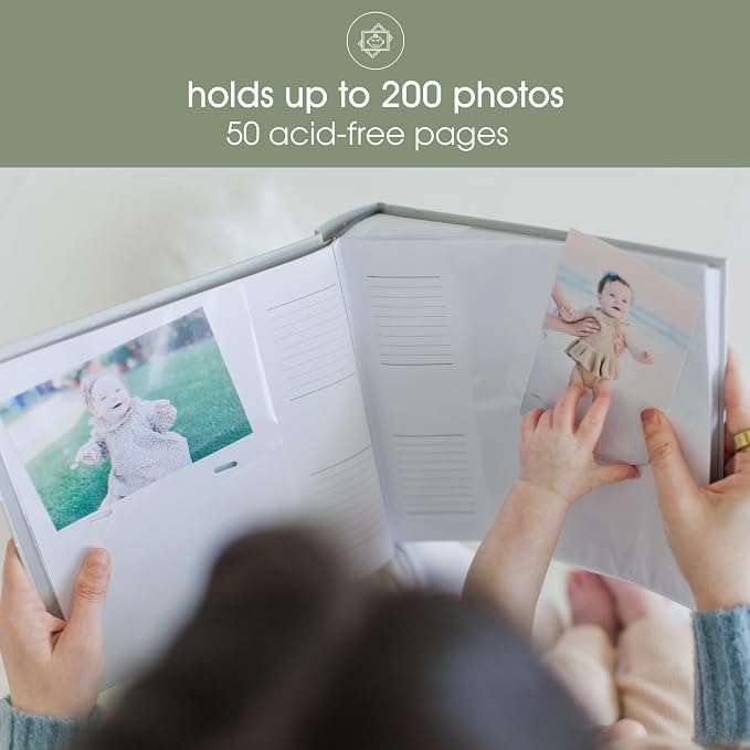 Pearhead Baby Photo Album, Holds 200 Pictures, Polka Dots, Gray | Holds 200 4x6" Pictures with Space for Notes, Memory Keepsake Book for New and Expecting Parents, Gender-Neutral, Baby Gift - Image 6