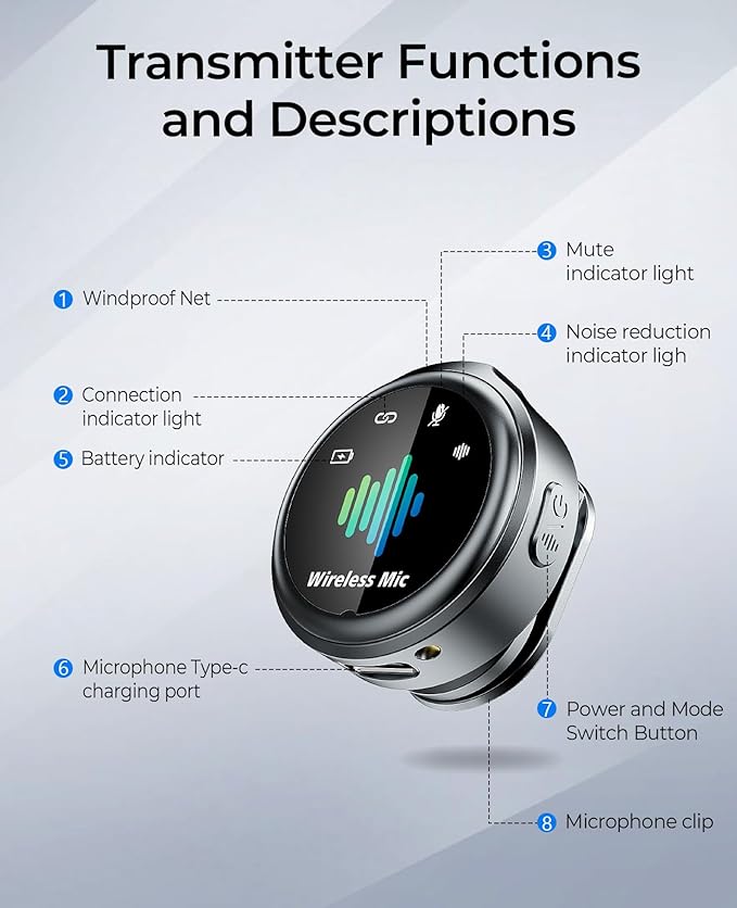 Magnetic Wireless Lav Mic for iPhone: Noise-Free Recording | Hi-Fi Recording Vlogging Recording - Wireless lavalier microphone for Android - Plug & Play for Content Creator - Image 4