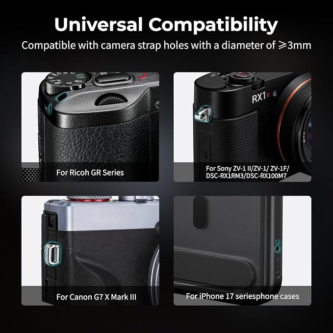 SMALLRIG Quick Release Neck Strap for Ricoh GR, for Sony ZV-1 II/ZV-1, for Canon G7X Mark III, for Fujifilm, for iphone case - Image 5