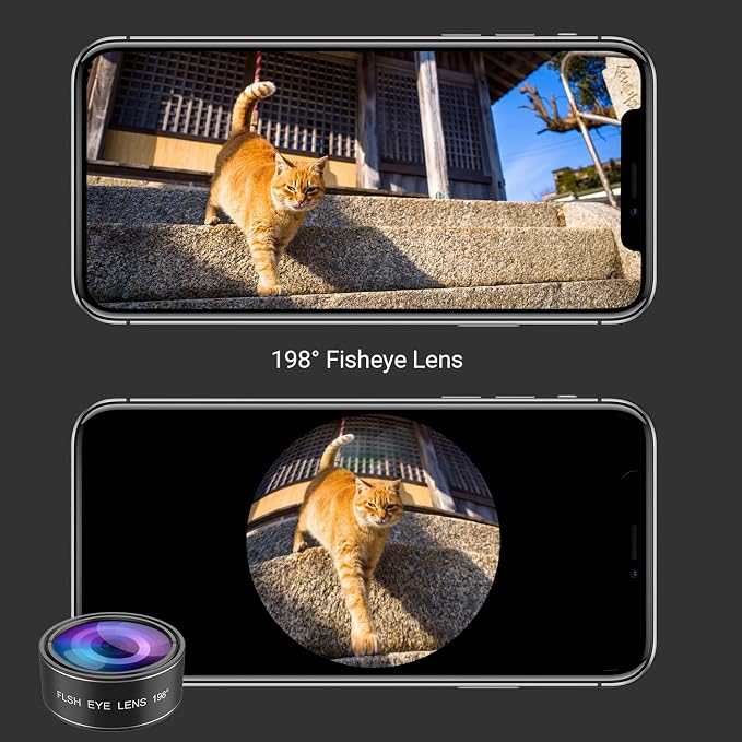 MIAO LAB 5 in 1 Phone Camera Lens Kit -0.63X Wide Angle Lens & 15X Macro Lens+190°Fisheye Lens/CPL + 2X Telephoto Lens Compatible with iPhone Samsung Sony and Most of Smartphone - Image 4