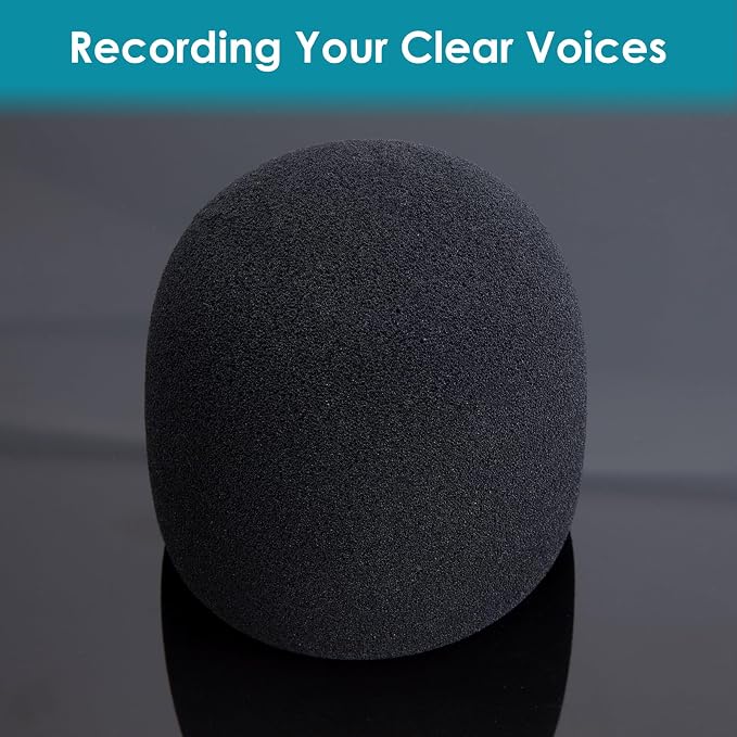 YOUSHARES 2PCS Blue Yeti Pop Filter for Blue Yeti Microphone, Yeti Foam Windscreen with Dead Cat Blue Yeti Mic Cover for Yeti Mic and Blue Yeti Pro USB Microphone - Image 3
