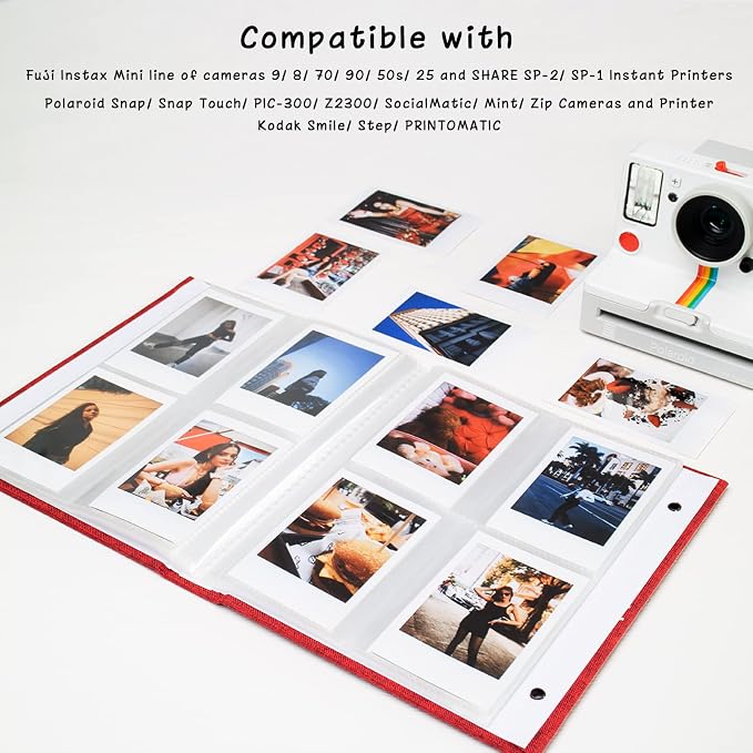 Mini Photo Album (2-Pack) for 2x3" Instax Mini & Polaroid Photos – Each Linen Album Holds 208 Photos - Image 5
