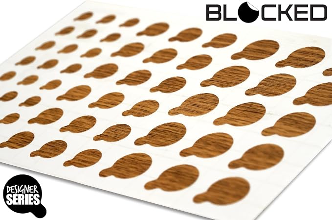 Rigid Series - 2X Thicker | The Original Vinyl Webcam Cover Stickers | Restickable & Stackable Privacy Covers | for All Camera-endable Devices | 3-Sizes | 57 Tabbed Wood Grain Textured - Image 3