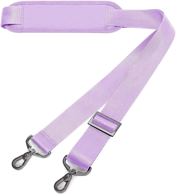 MOSISO 56 inch Shoulder Strap, Adjustable Soft Universal Non-Slip Strap | Thick Replacement Strap, Fit Padded with Metal Swivel Hooks for Laptop Shoulder Bag/Laptop Messenger Bag, Purple by MOSISO