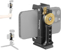 Minifocus Metal Phone Tripod Mount | 1/4" Threads with Cold Shoe|360° Rotatable Phone Clamp|Compatible with sellphone for Selfie Stick|Tripod|Streaming by MINIFOCUS
