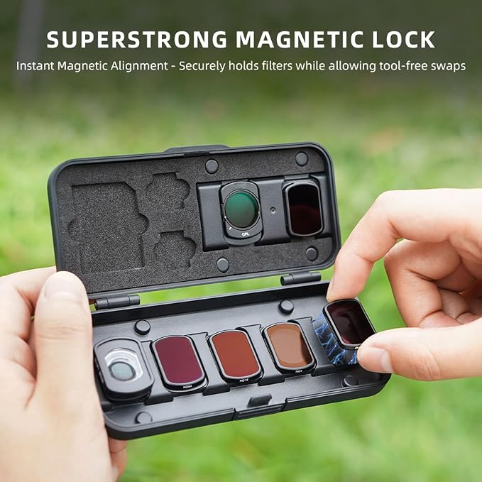 Hard Shell Lens Filter Case Pouch for DJI Osmo Pocket 3 Accessories | Dustproof & Water-Resistant Camera Lens Filter Storage Bag for ND UV CPL Filter Wide Angle Macro Lens TF/SD Card Organizer - Image 5