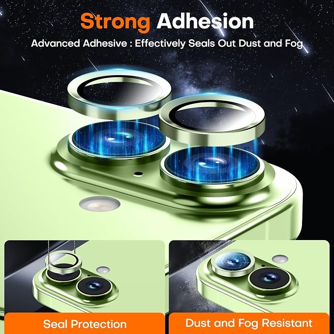 Camera Lens Protector for iPhone 17/16/16 Plus- Sage | 9H Tempered Glass, Metal Individual Camera Cover, Accessories, Anti-drop, Case Friendly, HD Clear, Anti-Scratch - Image 2