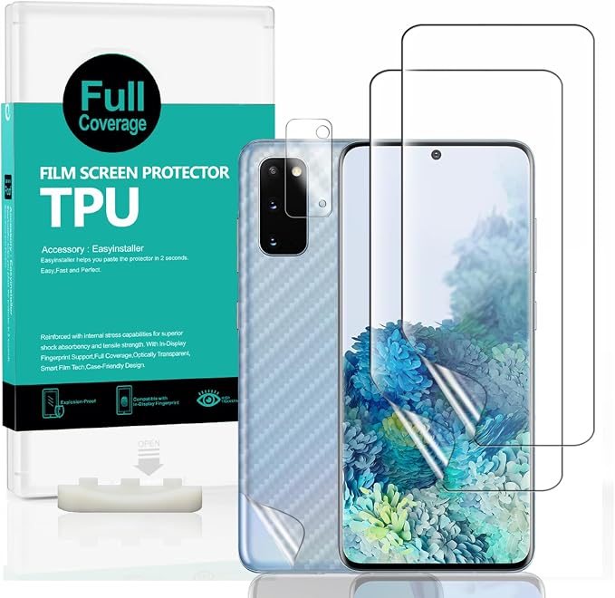 Ibywind For Samsung Galaxy S20 5G (2 Pcs) Screen Protector,Flexible TPU Film,With 1Pc Camera Lens Protector,1Pc Back Film,Bubble Free[Easy to install] by Ibywind