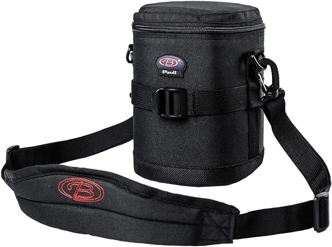 Camera Lens Pouch for DSLR Lenses Up to 4.33" x 6.70" | Durable Water-Resistant Lens Case with Thick Padding, Zip Closure & Shoulder Strap for DSLR Lens Protection by NIANYISO-Themosttrustworthyoutdooractivitypartner