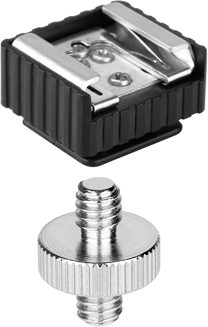 2Pack Flash Hot Shoe Mount Adapter to 1/4 Thread Hole with 1/4"-20 Male to 1/4"-20 Male Tripod Screw Adapter for Flash Holder Bracket Light Stands Umbrella Holder Flash Bracket,Strong &Solid (Update) - Image 6