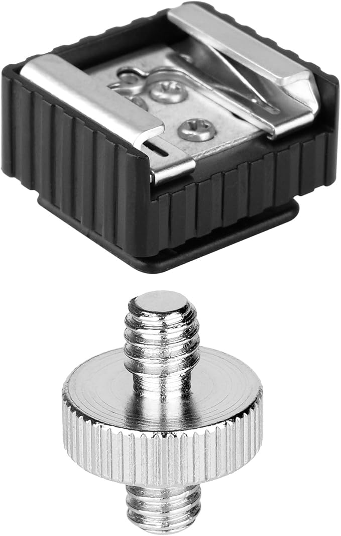 Flash Shoe Mount Adapter to 1/4 Thread Hole with 1/4"-20 Male Tripod Screw Adapter for Light Stands Umbrella Holder Flash Bracket, Strong and Solid - Image 6