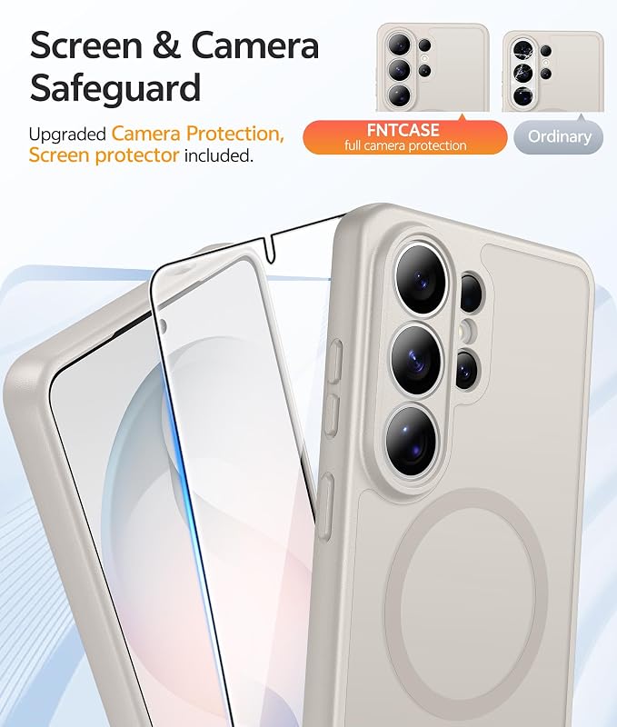 FNTCASE for Samsung Galaxy S26 Ultra Case, Compatible with Magsafe | Screen Protector, Full Camera Protection, Translucent Matte, 14FT Military Grade Drop Proof, Protective Phone Cover - Image 4
