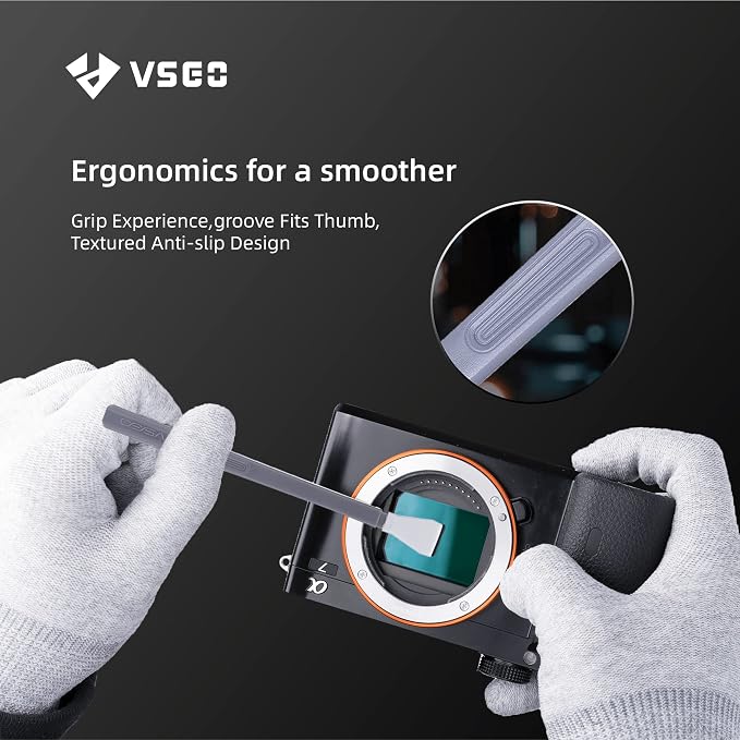 VSGO Micro 4/3 Digital Camera Sensor Cleaning Kit VS-S01-6 | for Nikon Sony Canon CCD CMOS Cleaning, 6 Pcs 12mm Sensor Cleaning Swabs, 10ml Sensor Cleaner - Image 6