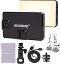 Portable Selfie Light for iPhone & Laptop, CRI 95+ Clip-On Phone Light for Video Recording, TikTok & Zoom, 45-Min Runtime Camera Light with 1/4" Thread, Cold Shoe Adapter & Screen-Protection Clip by HONOMO