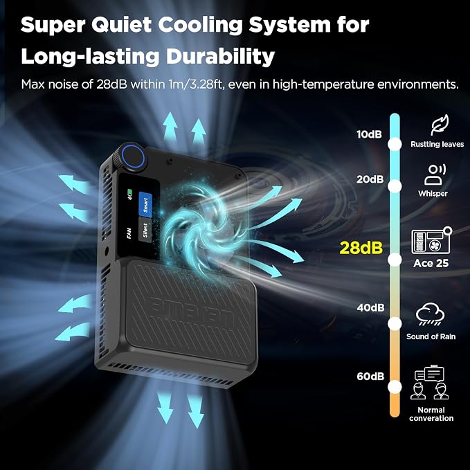 Amaran Ace 25c RGBWW LED Video Light Pocket Creator Light | 32W Boost Mode, 2300K-10000K RGBWW, 1171 Lux Output at 5600K, 4500mAh Battery, USB-C PD Fast Charging, Charcoal - Image 8