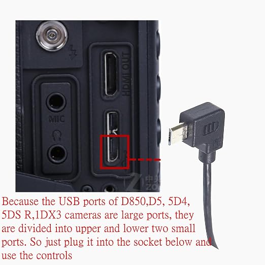 R-wire(MCC-B)Dji Ronin-s camera control connection cable stabilizer data shutter release extension cable D850,D5, 5D4,5DS R,1DX3 Connect cables for taking pictures and recording videos(MCC-B) - Image 5