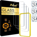 Ailun Screen Protector + Camera Lens Protector for iPhone 15 Pro, 3+3 Pack | 6.1 inch, Installation Frame, Case Friendly, Tempered Glass, HD by Ailun