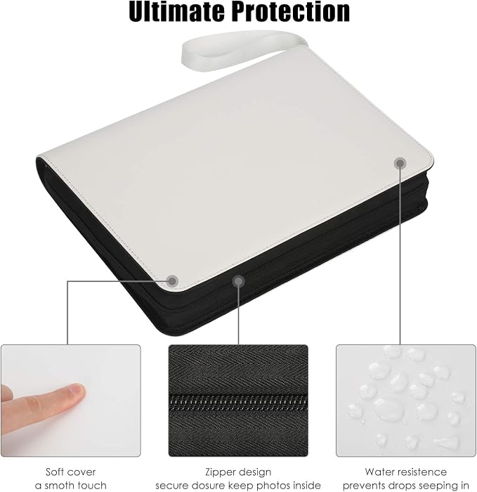 Veicevol 540-Pocket Album for Instax Mini & Polaroid 2x3 inch Photos, White | Large Capacity, Designed for Fujifilm Instax Mini and Polaroid 2x3 Photos, To Store Pictures Or Trading Collection Cards - Image 5