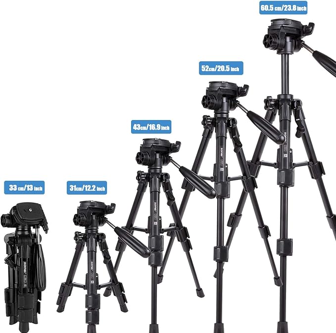 Mini Tripod for Camera,Zomei Travel Table Tripod with 3-Way Pan/Tilt Head 1/4 inches Quick Release Plate and Bag for DSLR Camera Tripod Carrying Bag - Image 4