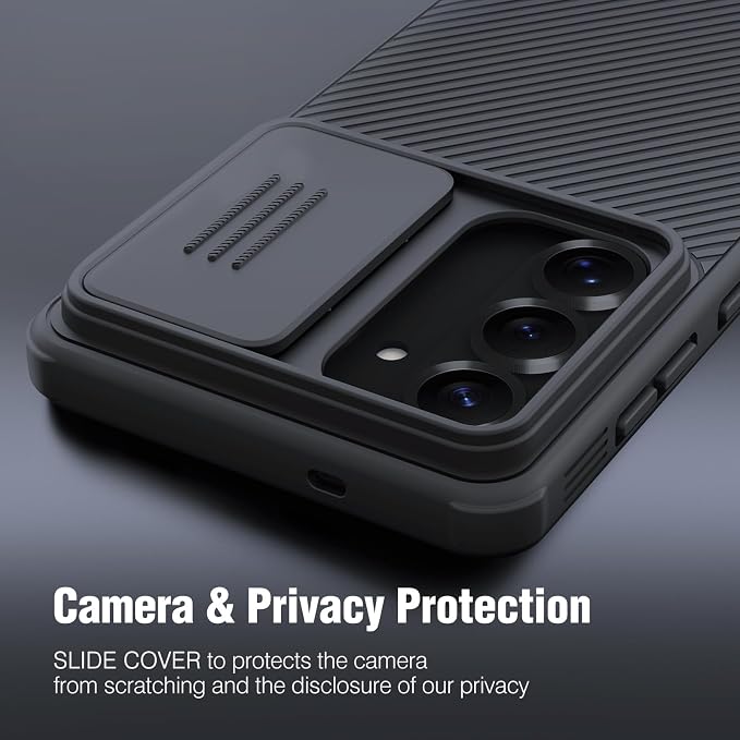 Nillkin for Samsung Galaxy S25 Plus Magnetic Case with Camera Cover, [Magnet Accessories] Mil-Grade Shockproof Protective Bumper Hard Cover Slim Phone Case for Galaxy S25 Plus Cases 6.7'' Black - Image 2