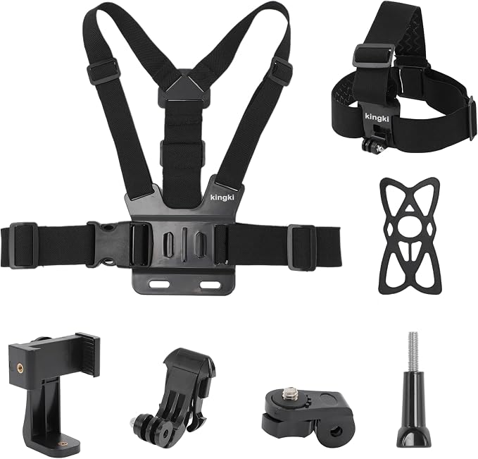 KINGKI Mobile Phone Chest Strap Harness Mount Head Strap Holder Kit for POV/VLOG,Cell Phone Clip Compatible with iPhone,Samsung,GoPro Hero 12, 11,10, 9, 8, AKASO,DJI Osmo,and Action Cameras… - Image 8