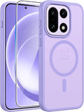FNTCASE for OnePlus 15 Case, Fit for Magsafe, Screen Protector,Light Purple | Translucent Matte Magnetic Back, 14FT Military Grade Drop Protection, Shockproof Protective Phone Cover by FNTCASE