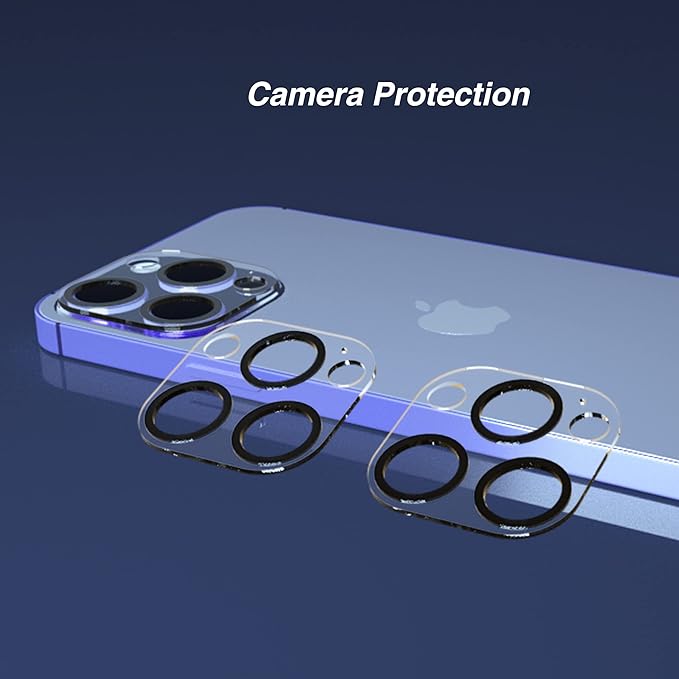 Ailun Camera Lens Protector for iPhone 16 Pro/16 Pro Max/14 Pro/14 Pro Max | 3 Pack, Tempered Glass, Anti-Scratch, Case Friendly - Image 2