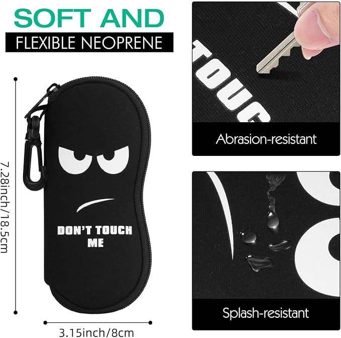 MoKo Sunglasses Soft Case Ultra Light Neoprene Zipper Eyeglass Case for Men Women - Image 2