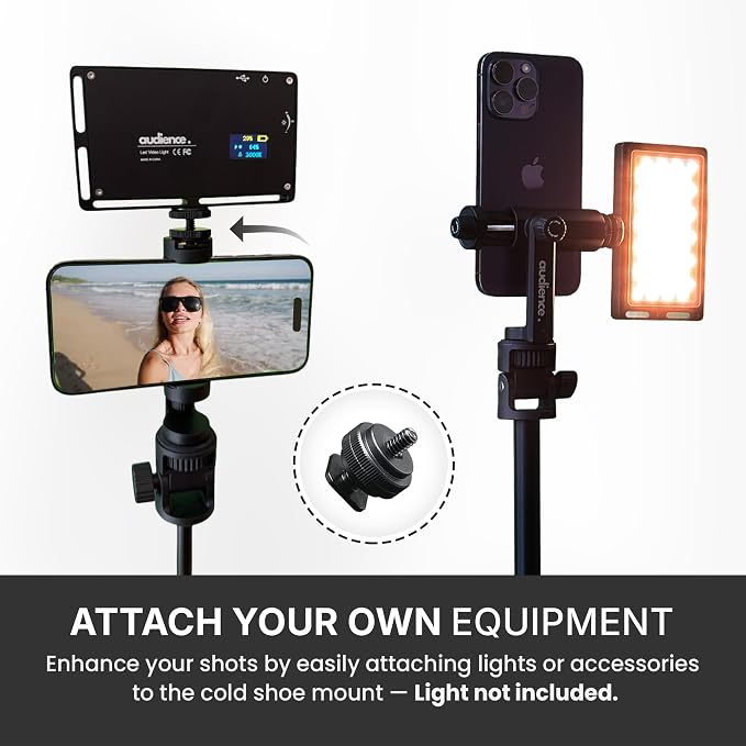 Audience 70" Phone Tripod & Selfie Stick, 3-in-1 Extendable Stand with Bluetooth Remote for iPhone & Android with Travel Bag - Image 8