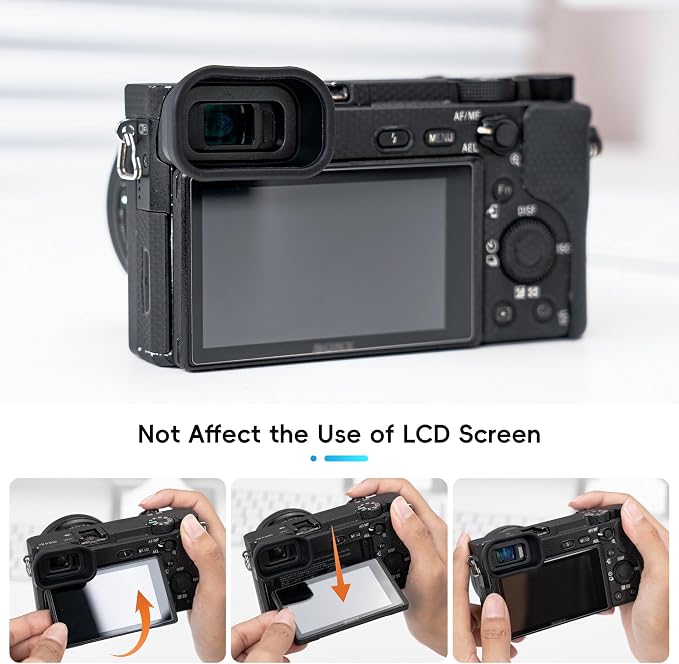 Extended Replace Sony FDA-EP10 Camera Eyecup Viewfinder for A6300 A6100 | Soft Silicon,Camera Eye Cup Eyepiece Eyeshade Protector,for Sony A6000 A6100 A6300 - Image 4