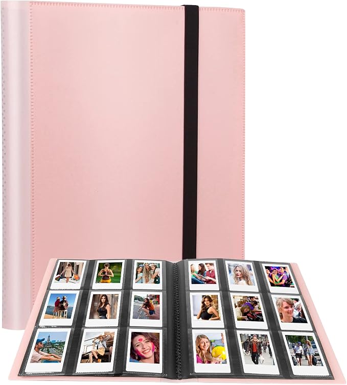 432-Pocket Photo Album for Fujifilm Instax Mini Instant 2x3'' Photos | Fits Polaroid Snap, PIC-300 ,Z2300 Camera, Mini Link Pinter, Photo Book for Birthday, Anniversary, Families Memories, Pink by Rekeen