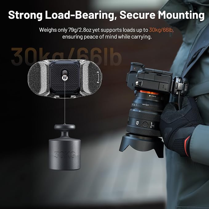 PGYTECH 2026 New Version Beetle Camera Clip V2 (Only Clip) Backpack Clip | Quick Release System for Sony/Nikon/Fuji/Action Cameras, Arca-Swiss Compatible, Instant Mounting & Hands-Free Shooting - Image 5
