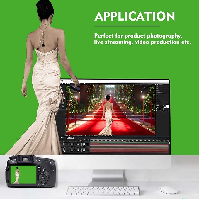 Green Screen Backdrop for Photoshoot, Fabric 8x10ft | Versatile Studio Photo Backgrounds, Non Reflective, Easy to Use, for Portraits, Product, Party, Video Creation - Image 3