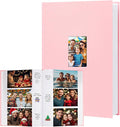 450 Pocket 4x6 Photo Album with Writing Space, Linen Cover, Pink | Large Capacity, 4x6 Album Book, with Memo for Family, Wedding Baby, Travel Memories Graduation Pictures by Xfveiwoo