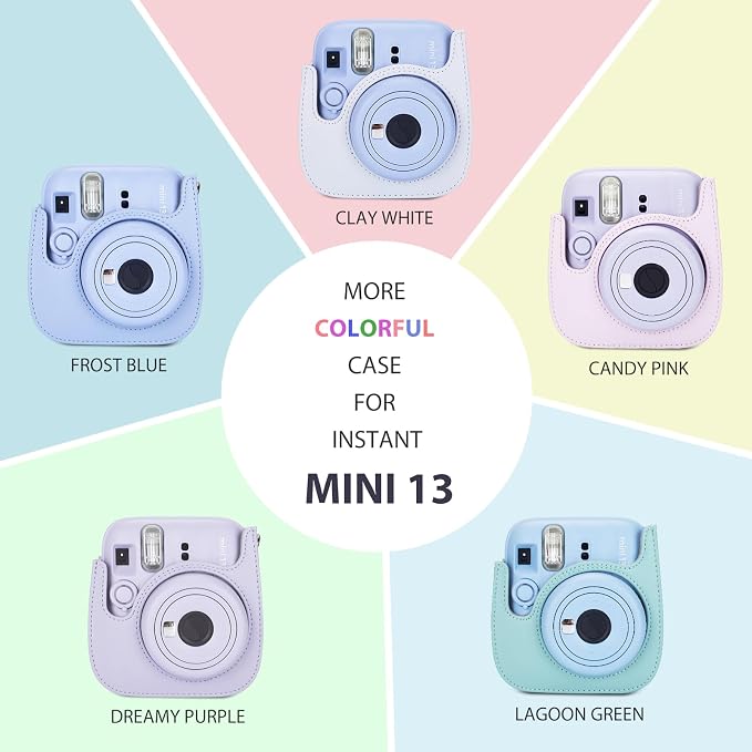Phetium Mini 13 Camera Case for Fujifilm Instax Mini 13 12 Camera-Black | Mini Camera Protective Case,PU Leather Bag,Photo Storage Pocket,Adjustable Shoulder Strap,Magnetic Flip - Image 6