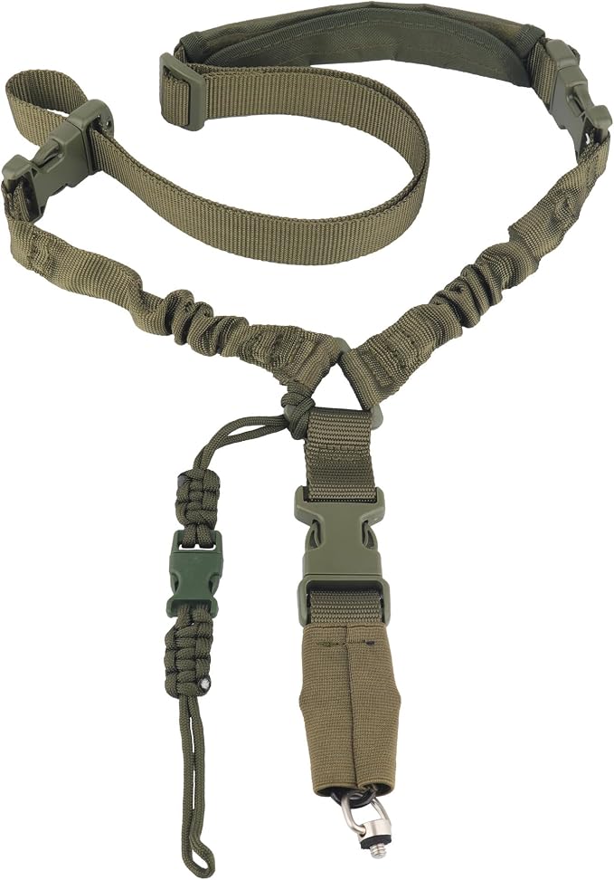 Camera Shoulder Strap Quick Release with Safety Tether, Unique Adjustable Camera Neck Strap for Nikon for Sony for Canon for Olympus DSLR Camera - Army Green by Rigdance