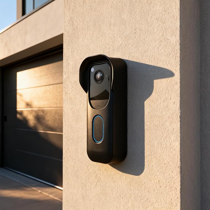Blink Doorbell Camera Cover - Weatherproof Silicone Protective Case with Brim for for Blink Video Doorbell 2025 New Model (2nd Gen), Full Protection, Easy Installation (Black) - Image 9