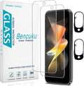 2+2 Pack Screen Protector for Google Pixel 10 Tempered Glass | with Camera Lens Protector, Fingerprint ID Compatible, Anti Scratch, Bubble Free by Bencuku