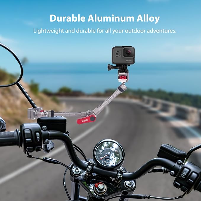 cametv Universal Multi-Device Clamp Mount for Cars & Motorcycles – Heavy Duty 360° Adjustable Gpro Action Camera/Light Holder, IPX6 Waterproof Grip Fits 9-16mm Steel Rods(61031) - Image 9
