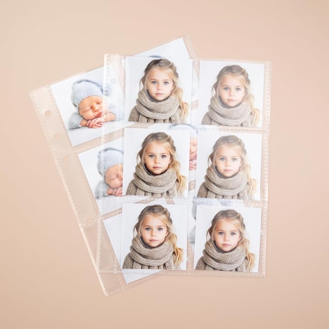 Photo Album For 2X6 Photo Booth Slip In Strips And 4X6 Pictures - 6 Ring Notebook Binder With 20 2 By 6 Sleeves - Fits 80 Photobooth Prints (PHOTO SLEEVES, 2X2) by SMILEWAVE