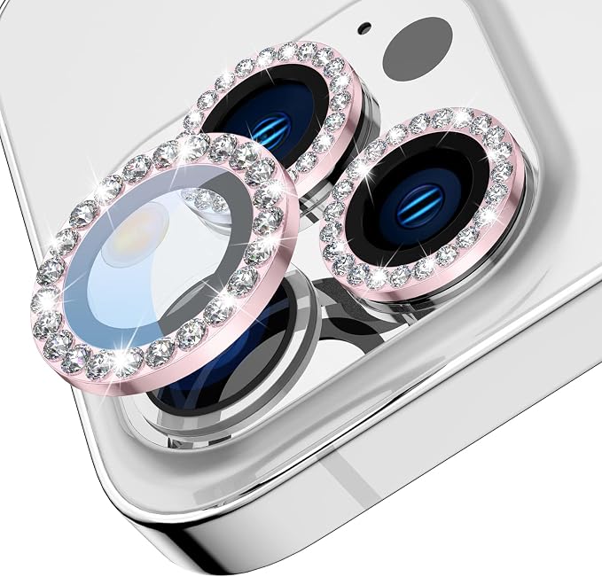 Tensea Bling Camera Lens Protector for iPhone 13 Pro/iPhone 13 Pro Max | Protective Camera Cover Tempered Glass Screen Protector Diamond Metal Individual Ring for 13Pro 6.1" /13 ProMax 6.7 inch by Tensea