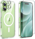 for iPhone 17 Case Clear,Magnetic iPhone17 Case with Screen Protector & Camera Protector [Compatible with MagSafe], Shockproof TPU Cover for iPhone 17-Transparent by Unknown