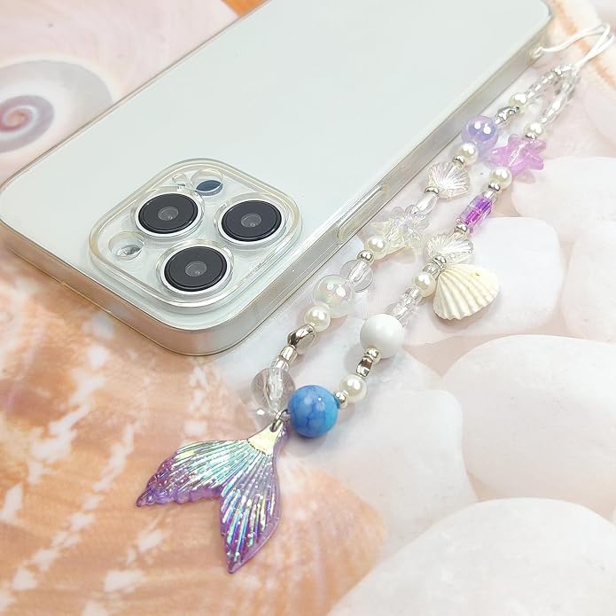 cioatu Phone Charms Cute Cherry Butterfly Cell Phone Lanyard Strap Wrist Strap for Bag Airpods Camera Pendants Decor - Image 4