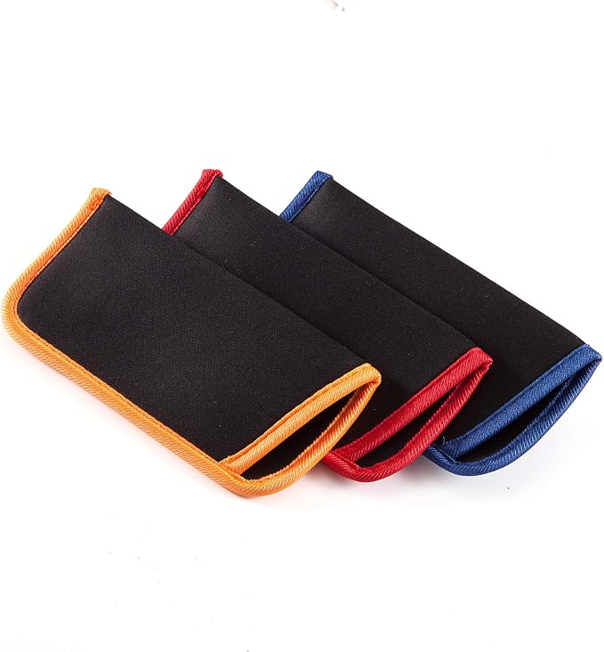 TRIUMPH VISION 3 Pack Reading Glasses Pouch Soft Case Eyeglass Sleeve Slim | Alternative to Bulky Case in bag, Lightweight Lined Padded Protect Optical lens Slip in, Cute Pattern Portable for Daily Use - Image 4