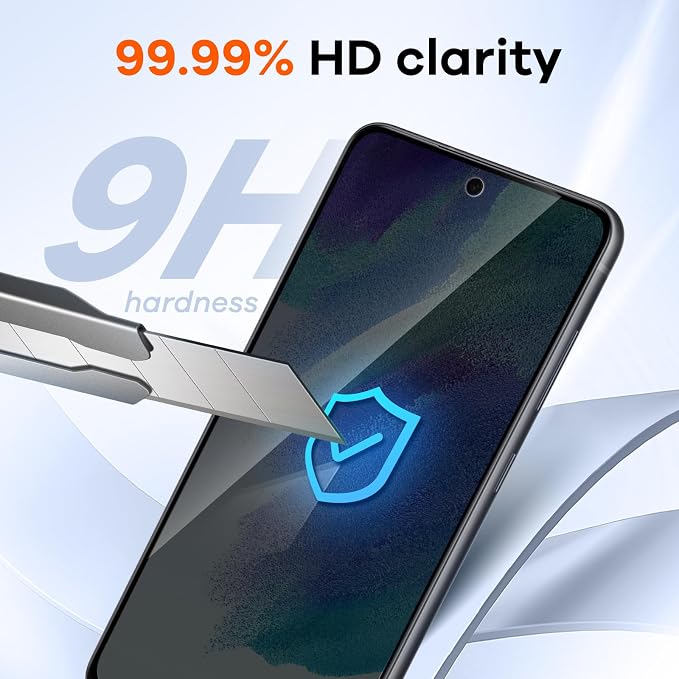 3+3 for Samsung Galaxy S21 FE 5G Privacy Screen Protector Camera Protector | 9H Tempered Glass Cell Phone Protector Camera Lens Protector - Image 4