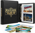 Postcard Album Holder with Sleeves, Post Card Album Book Storage Binder 4x6 | Elegant organizer, 50 archival sheets hold 200 postcards. Travel collection photo album book gifts idea for collectors by Alvorn