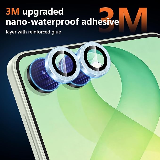 for Samsung Galaxy Z Flip 8 Camera Lens Protector, Individual Metal Ring Tempered Glass Lens Cover, [Strong Adsorption] Scratch Resistant Ultra-Thin HD Clear Lens Cover, 1 Set-Blue - Image 4